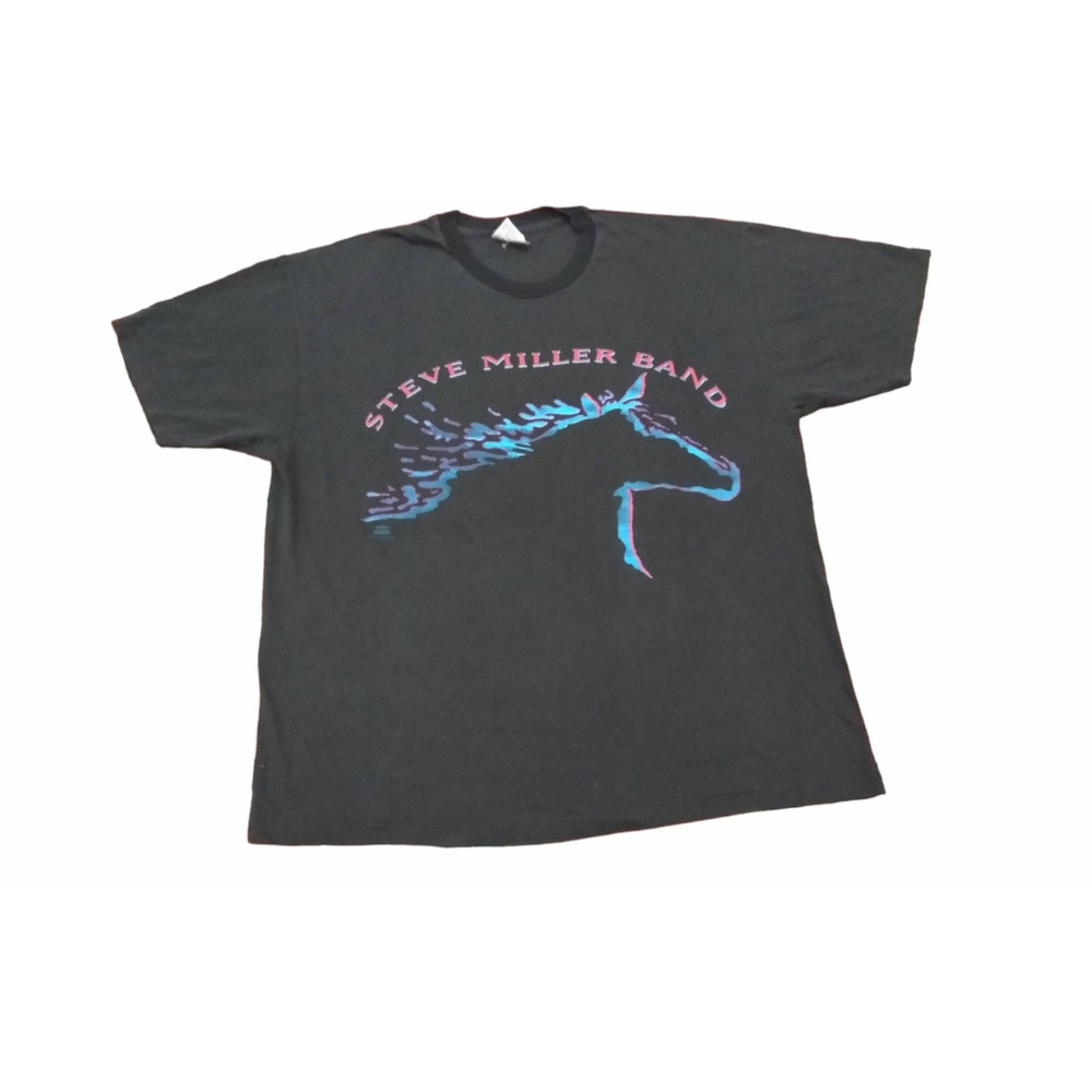 90_s Steve Miller Band American Rock Black T Shirt